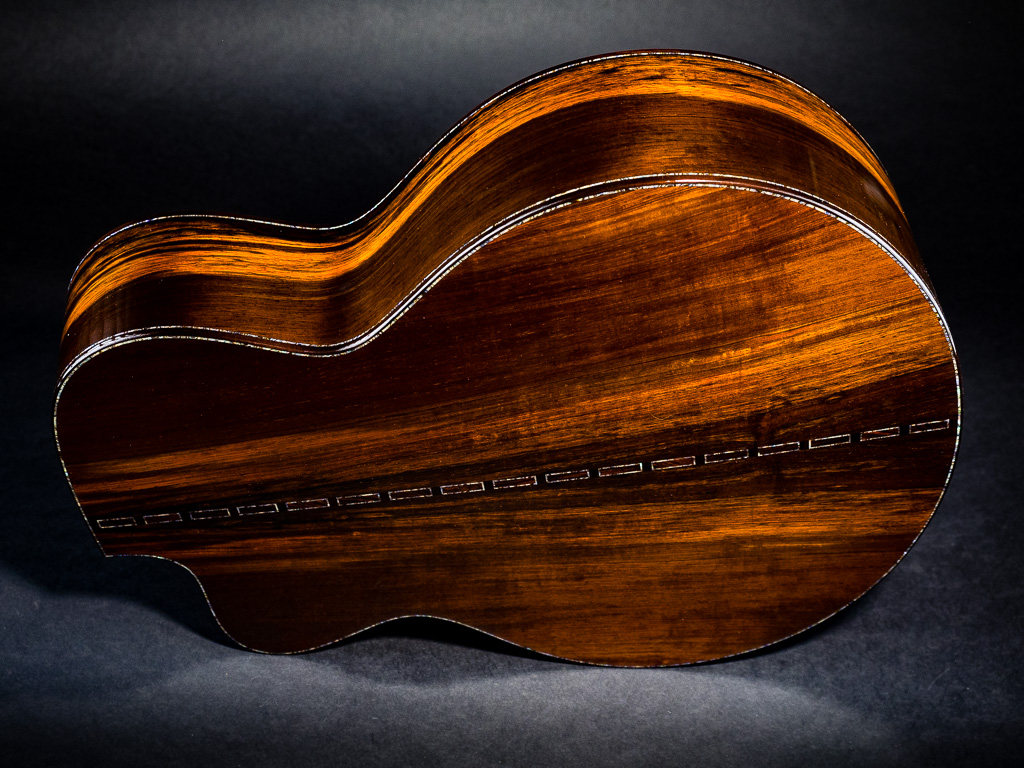 Straight grained Brazilian rosewood with beautiful figure